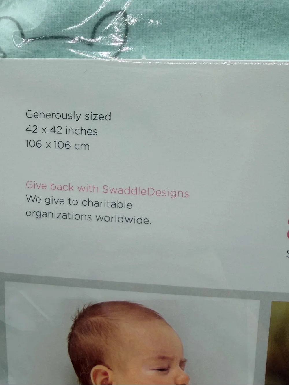 SwaddleDesigns Ultimate Swaddle Blanket Gray Fox Sea Crystal 42x42 NIP USA